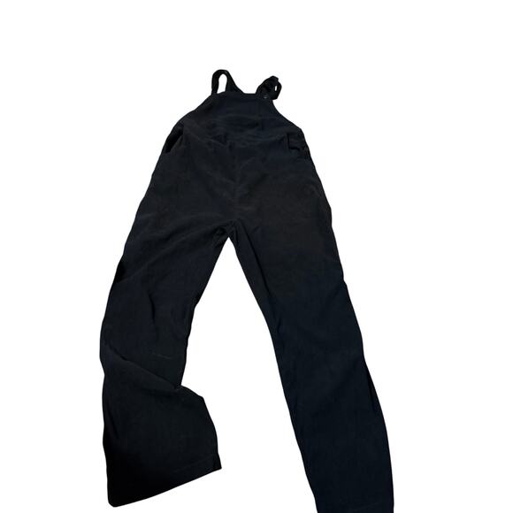 Motherhood Black Velvet Overalls with Adjustable Straps Size Large - Picture 2 of 4